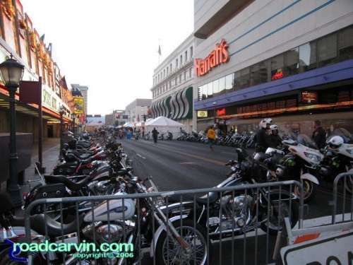 Bike parking near Harrah's: One of the bike parking areas downtown.